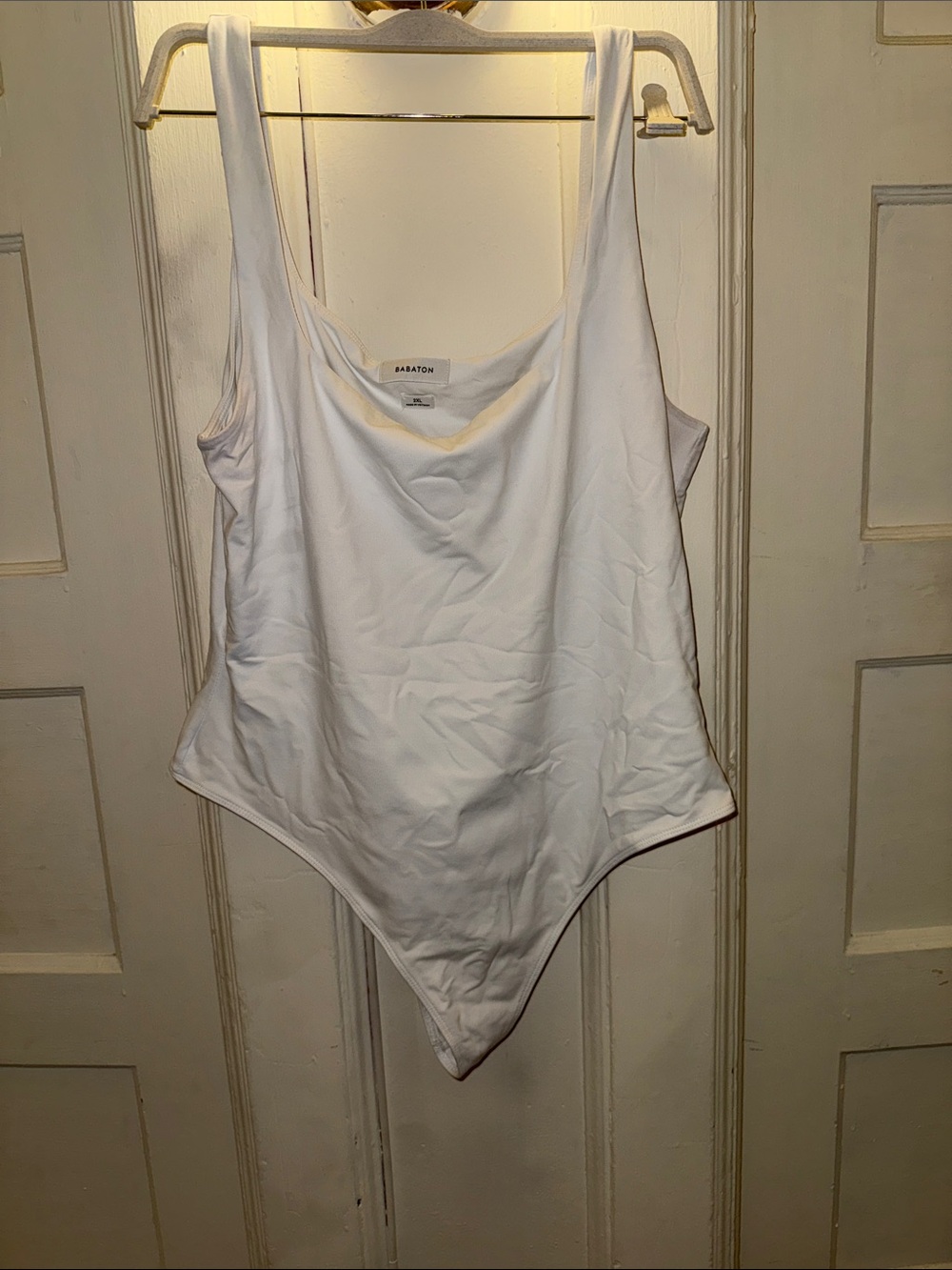 Babaton White Square -Front Bodysuit